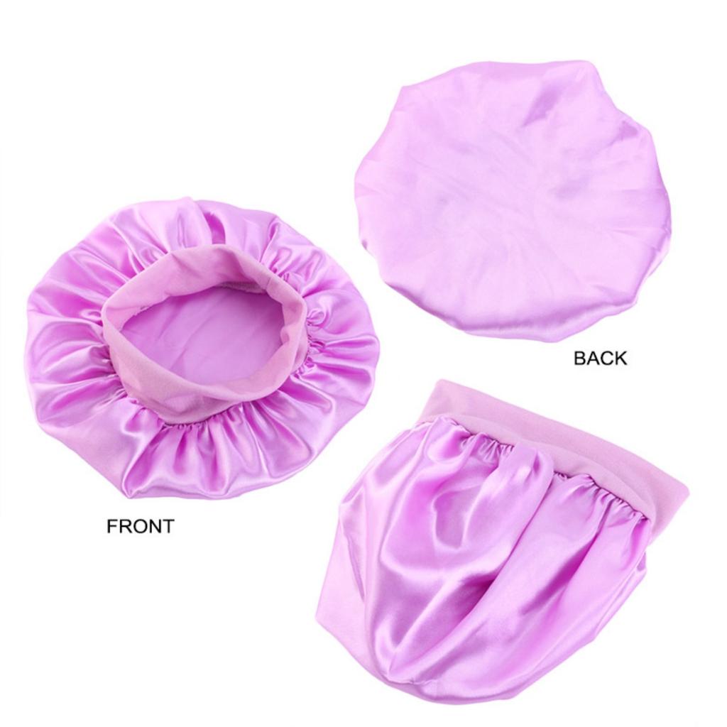 Children's candy-colored elastic headband round hat, nightcap, comfortable and breathable baby hair care hat, shower cap K-21