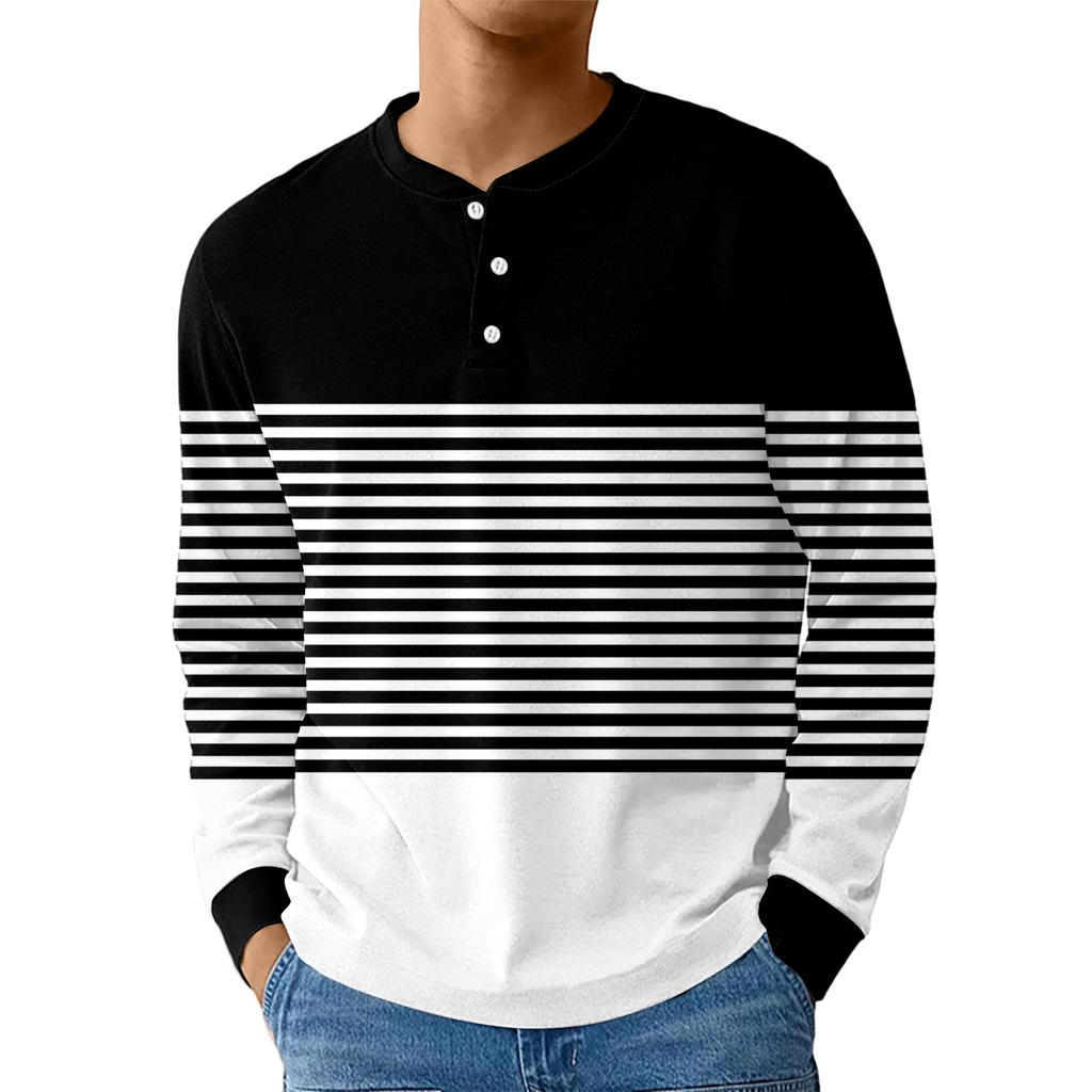 Men's Casual Oversized Button-Down Shirt With Long Sleeves