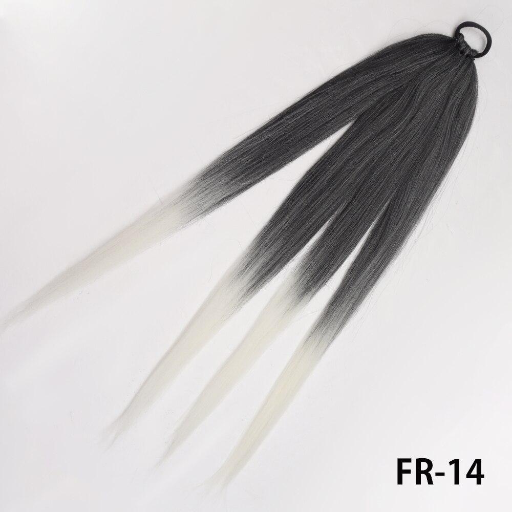 

MERISIHAIR Наращивание хвостов Синтетические боксерские косички яки с обертыванием вокруг длинного хвоста с резинкой 26 дюймов Светло-серая коса для волос 65 cm