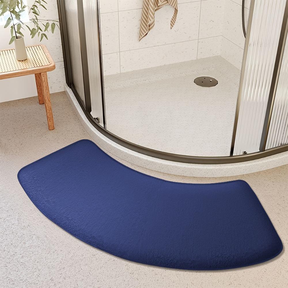 Non-slip Shower Room Door Mat Curved Toilet Bathroom Foot Mat PVC Bathroom Mat Entrance Mat