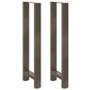 VidaXL Bar Table Legs In Natural Steel 2 Pieces 40 X (110-111) Cm Steel 4013351