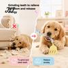Teeth Cleaning Toys for Small Dogs Spatula Shaped Dog Chew Toy with Braided Fabric Rope, Interactive Puppy Teething Pet Molar Bite Toy, Medium Stress