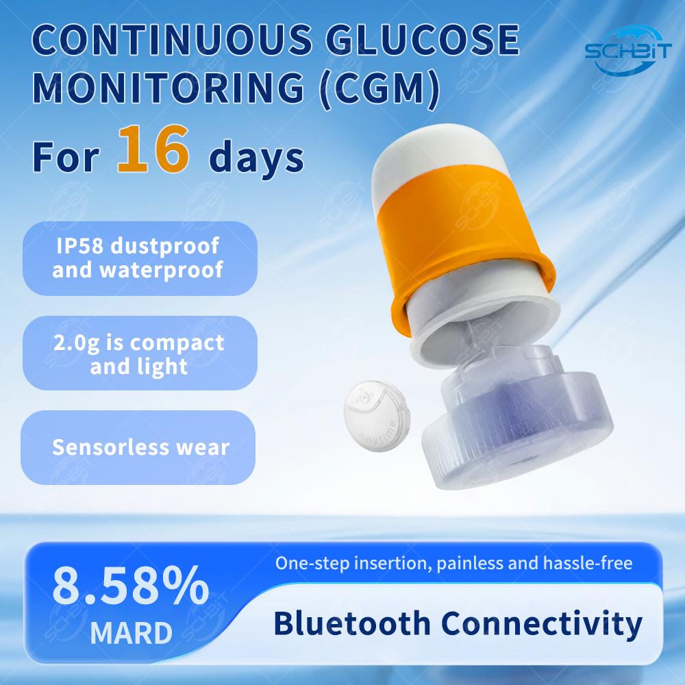 Yuwell Anytime 5P Blood Glucose Meter Sensor Kit 16-Day Real-Time Monitoring