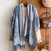 Retro Cashew Jacquard Imitation Cashmere Jacquard Shawl Women'S, Flowers Are Specially Designed For Thick And Warm Outfits