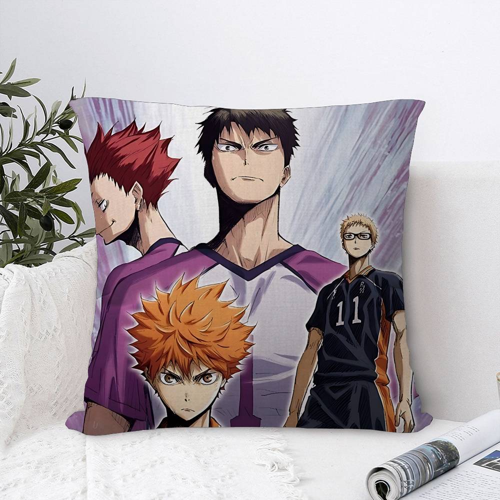 

Volleyball Teenager Japan Anime H-Haikyuu Office Cushion Pillowcase Car Cushion Cover45X45CM Lumbar Pillowcase Sofa Pillowcover 30cmx30cm