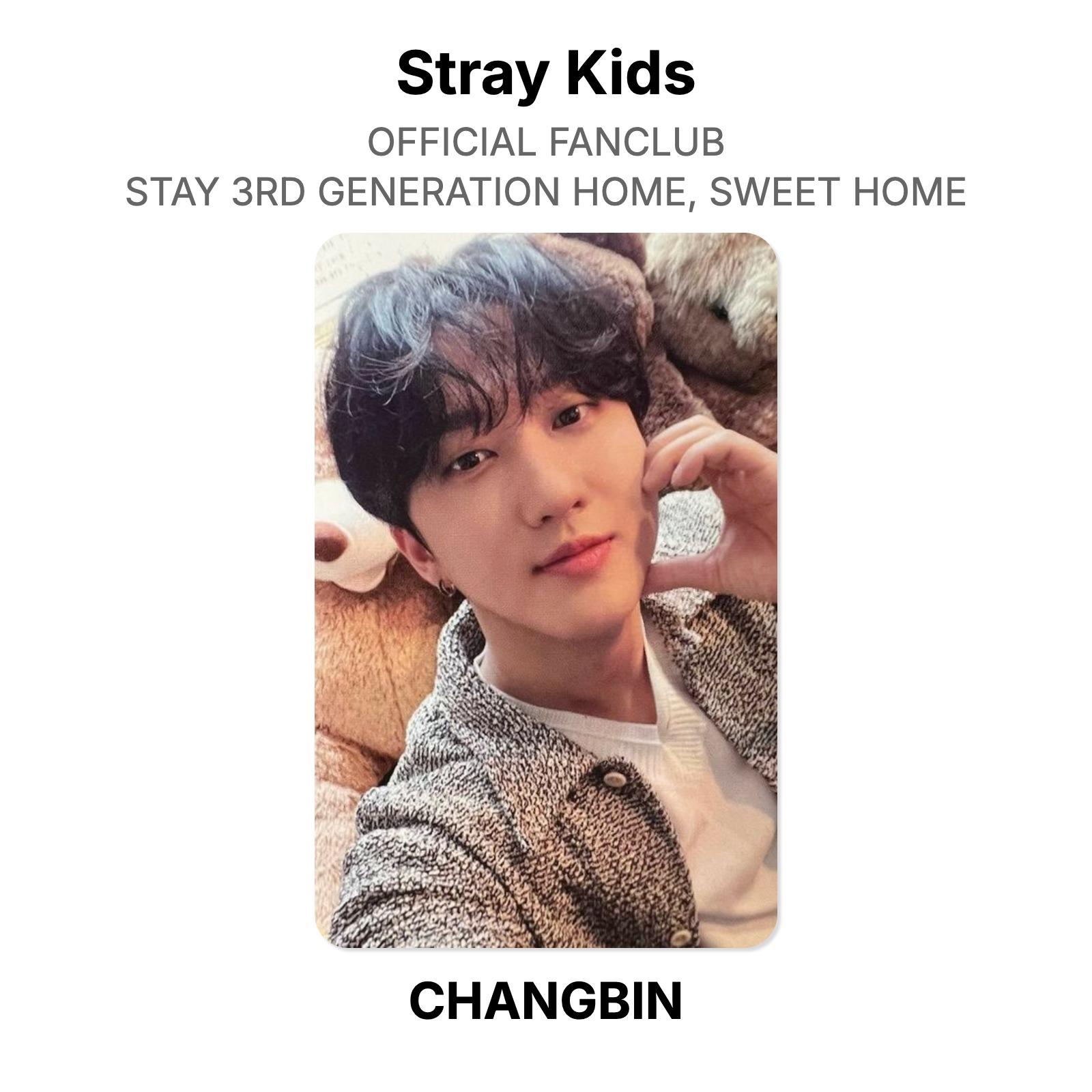 Stray Kids OFFICIAL FANCLUB STAY 3RD GENERATION HOME, SWEET HOME Official Photocard CHANGBIN