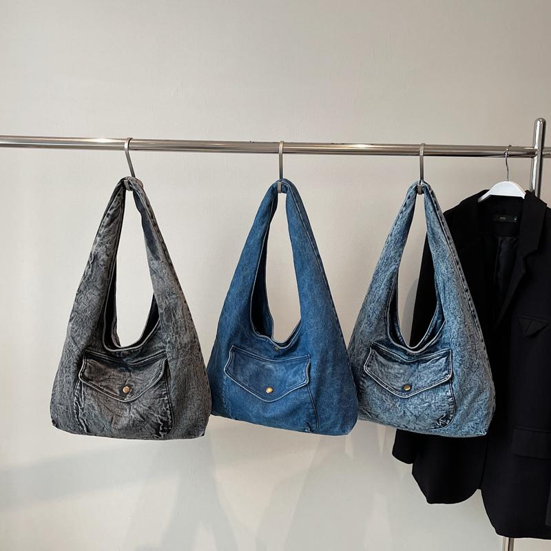 Women's Bag Shoulder Bag Underarm Bag Commuter Denim Bag