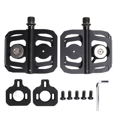 2PCS Bike Pedals Aluminum Alloy Steel Shaft DU Sealed Bearing Anti Slip Flat Platform Pedals for Road Mountain Bikes