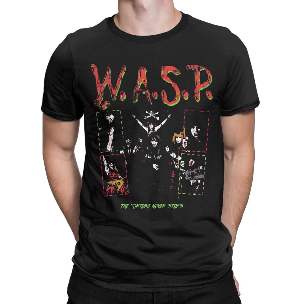Men Women New Arrival WASP W.A.S.P rock band Tee T Shirt 100% Cotton T-shirts Clothing