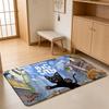 ANIME L-Little Kitty Big City Floor Mat Absorbent Floor Mat Non-Slip Entrance Rug for Bathrooms Restrooms and Toilets
