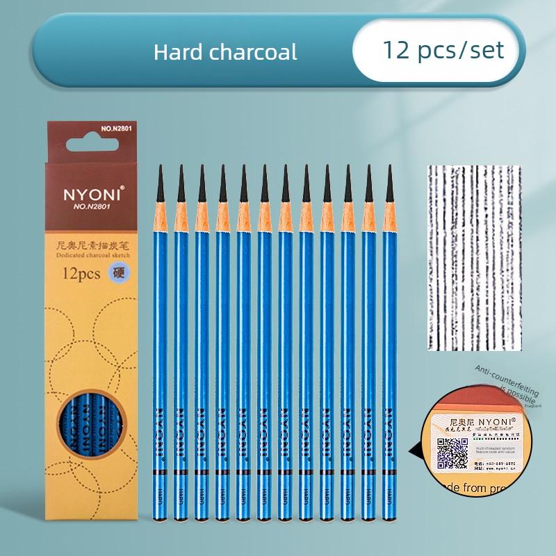 

Professional Sketch Charcoal Pencils Set Soft Medium Hard Charcoal Pencils for Drawing Sketching Shading Pen School Supply