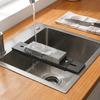Carbon Steel Sink Mounted Sharpener Stand Retractable Whetstone Grinder Rack  Home Use