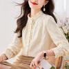 2024 Spring French Ribbon Bow Women’s Long-Sleeve Niche Tops
