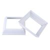 White Plastic Post Sleeve 4x4Inch Interior Diameter Base Trim Easy Install Skirt for Deck Porch Railing Column (4Pack)