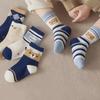 Children's Spring & Autumn Cotton Mesh Socks - Trendy Cartoon Mid-Tube Design for Boys, Infants, & Young Kids