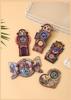 Prague Astronomical Clock 3D Wooden Magnet with Rotating Gears - Czech Travel Souvenir