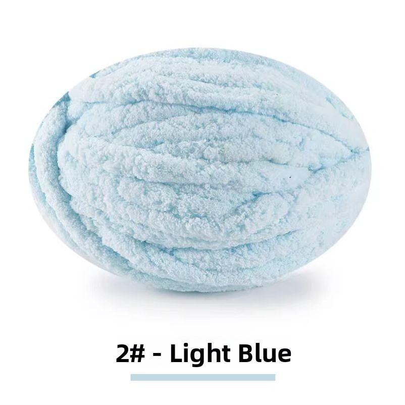 Handmade DIY Rainbow Adient Yarn Scarf Tail Line Finger Knitting Cozy Nest Cuion Thi Ice Strip Yarn