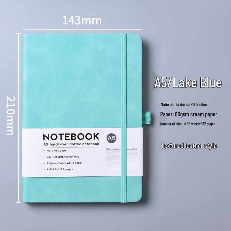 A5 Strapped PU Business Notebook - B5 Work Meeting Record Book