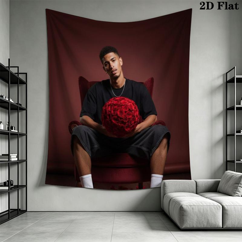 Jude Bellingham Wall Tapestry Aesthetic Wall Hanging Printed Fabric Blanket Decorative Tapestries for Bedroom Living Room Home Decor