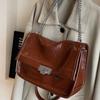 Autumn Winter Vintage Shoulder Bag for Women  New Fashion Versatile Chain Crossbody Bags Simple Commuter Flap Handbag
