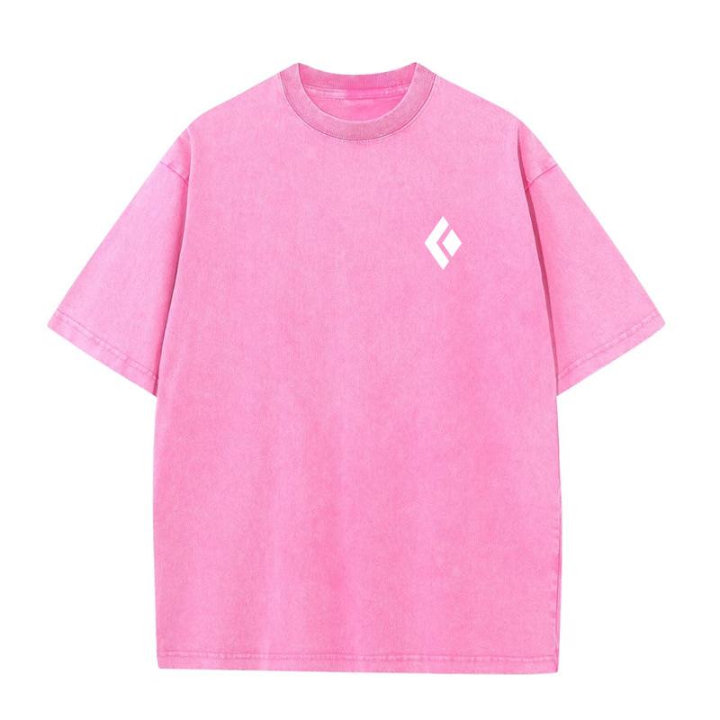 Unisex Vintage Washed Cotton T-Shirt Oversized Retro Streetwear Casual Short Sleeve Tee Loose Top