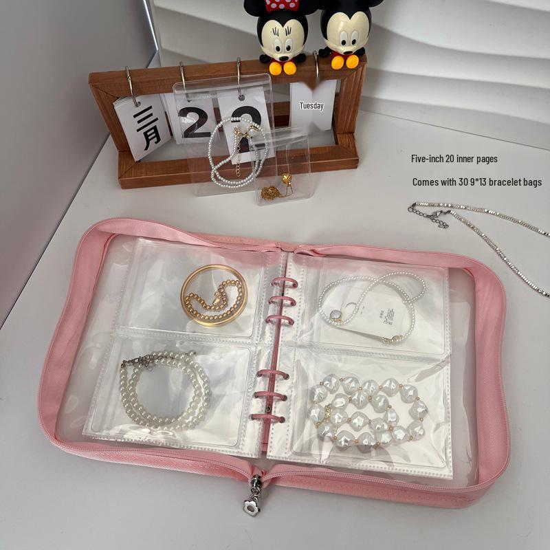 8cm Thick Jewelry Storage Book: Dustproof & Anti-oxidation PVC, Securely Holds Earrings & Bracelets