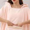 Coral Velvet Adult Children Bathrobe Women Wearable Bathrobes Bath Towels with Hood Thickened Absorbent Bath Towels