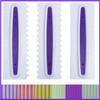 Set of 3 Decorating Comb and Icing Smoother Decorating Mousse Butter Cream Cake Edge Tools Scraper Polisher Bakery Accessories