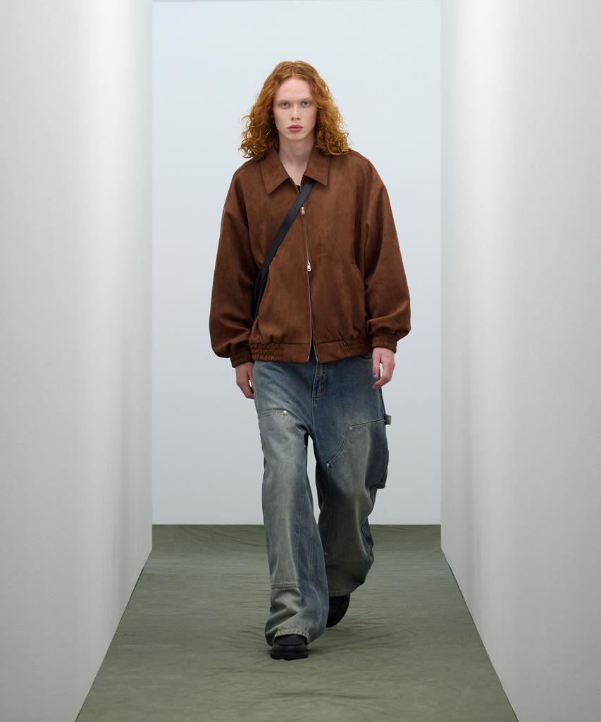 Standarderror 87-Stan009 [Renewal] Standard Blouson Suede Jacket Red Brown (C Type)
