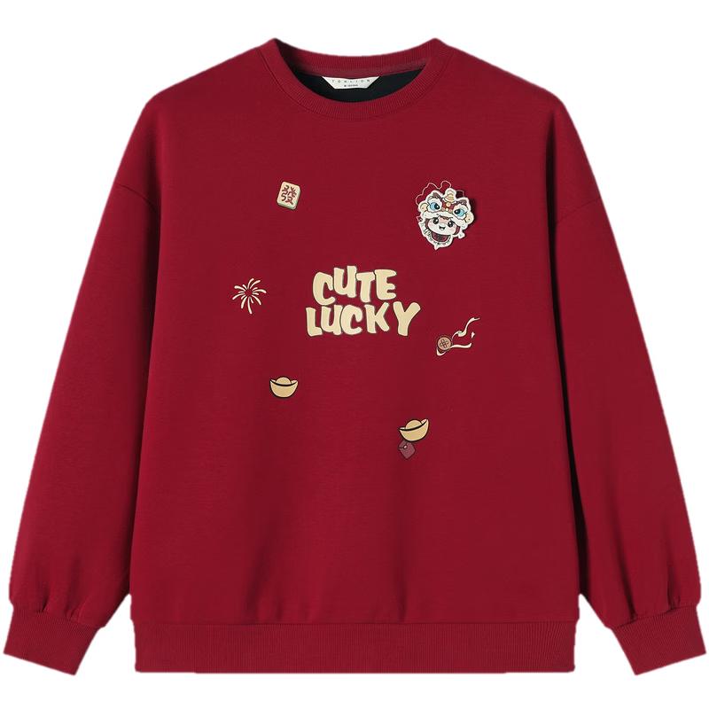 TonLion 2026 Spring Women's Patterned Crew Neck Sweatshirt
