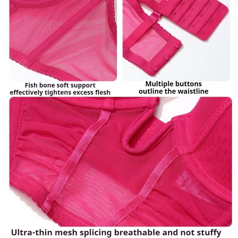 Francouzské Sexy Prádlo pro Tvarování Postavy Dámské Zeštíhlující Korzet na Pas Spodní Prádlo Vesta Korzet s Kosticemi