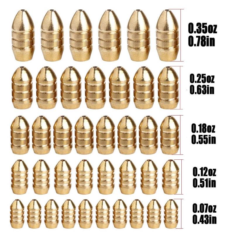Sada rybářských potápěčů s mosaznými závažími potápěčů Jig háčky Rybářský otočný kroužkový konektor Plastová krabička
