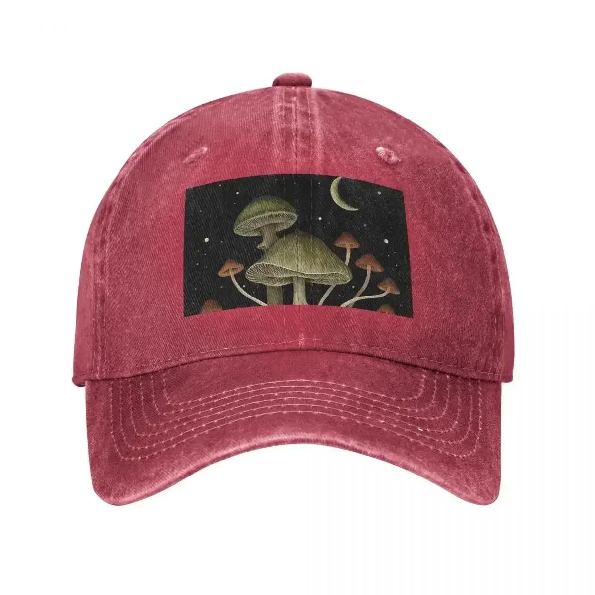 Death Cap Baseball Caps Fashion Denim Fabric Hats Outdoor Adjustable Casquette Streetwear Baseball Cowboy Hat for Unisex One Size