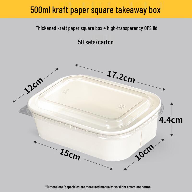 Disposable Kraft Paper Salad Container with Lid