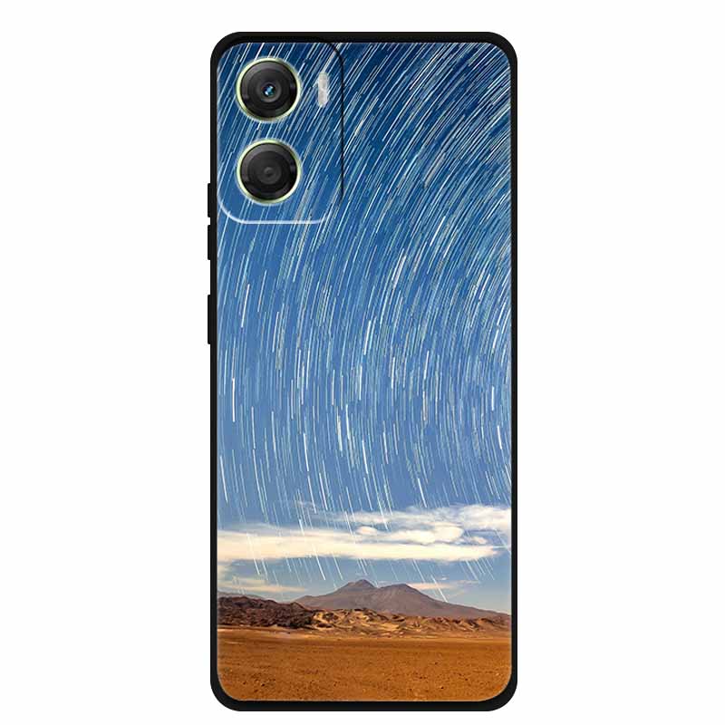 Flowers Case For Motorola Moto G06 G 06 4G Soft Silicone Phone Cover Funda Black TPU Protective Bumper Back Fashion Coque Shell