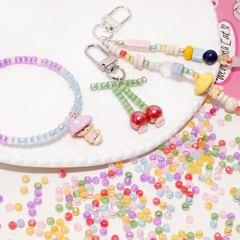 10g Aurora Cat Eye Glass Seed Beads: High-Quality DIY Beading Accessories for Handmade Bracelets
