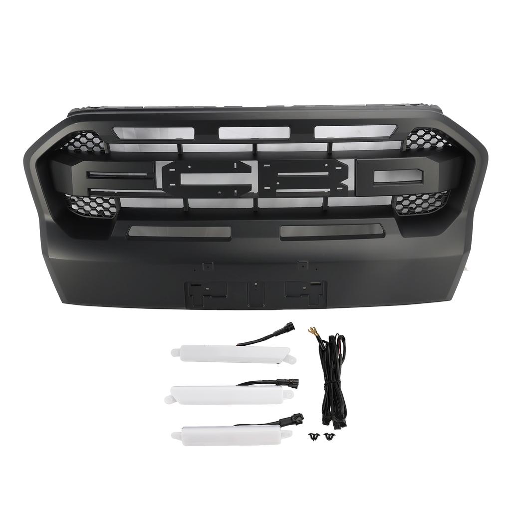Raptor Style Front Bumper Grille Grill Fit Ford Ranger 2019-2023 T8 W/LED