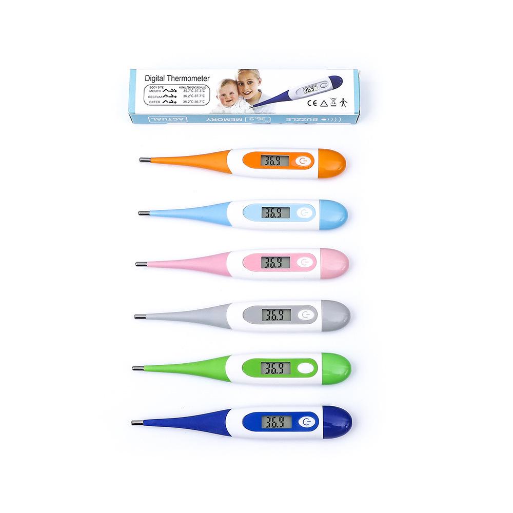 Waterproof Soft-Tip Digital Thermometer for Children and Adults, Measures Oral and Body Temperature