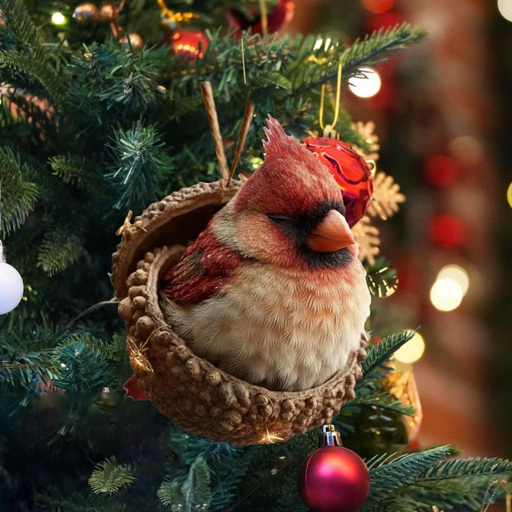 Christmas 2D Acrylic Animals Pendant Christmas Tree Hanging Decoration Perfect Holiday Gift 2025 Xmas Navidad Party Supplies