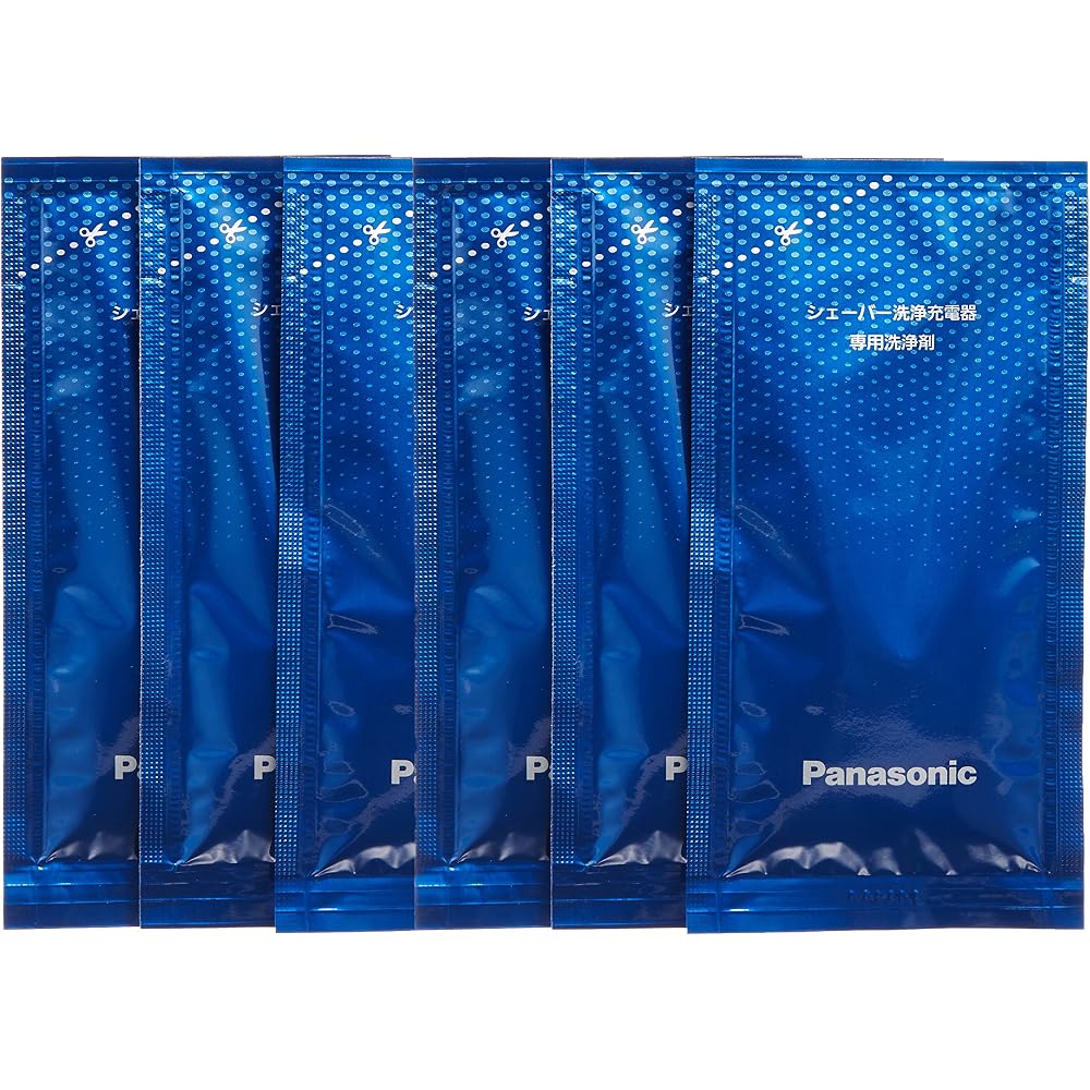 [Genuine] Panasonic Shaver Detergent for Ramdash Cleaning Chargers, Pack of 6, ES-4L06A