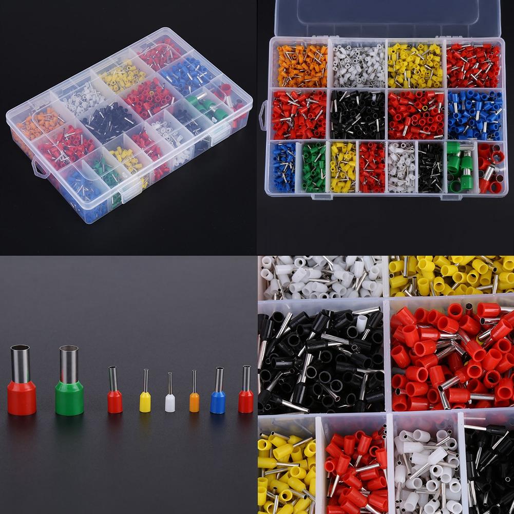 2120pcs Wire Copper Crimp Connector Insulated End Terminal 22AWG-5AWG Terminal Connector