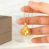 Spot TEMU explosion lucky light luxury four-leaf clover golden flower jewelry