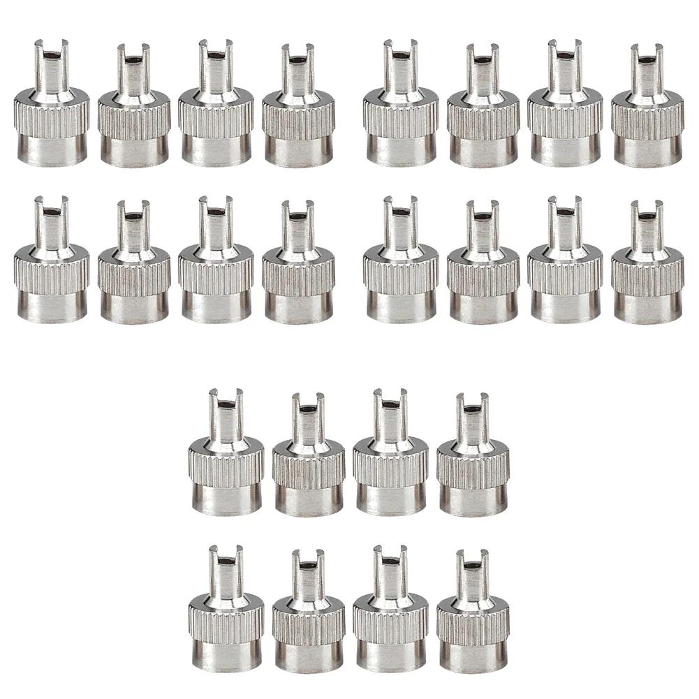 8/16/24Pcs Slotted Head Valve Stem Caps Leak-proof Wheel Tire Valve Lid Cover Copper Slotted Head Stem Cover For Car Motorcycle