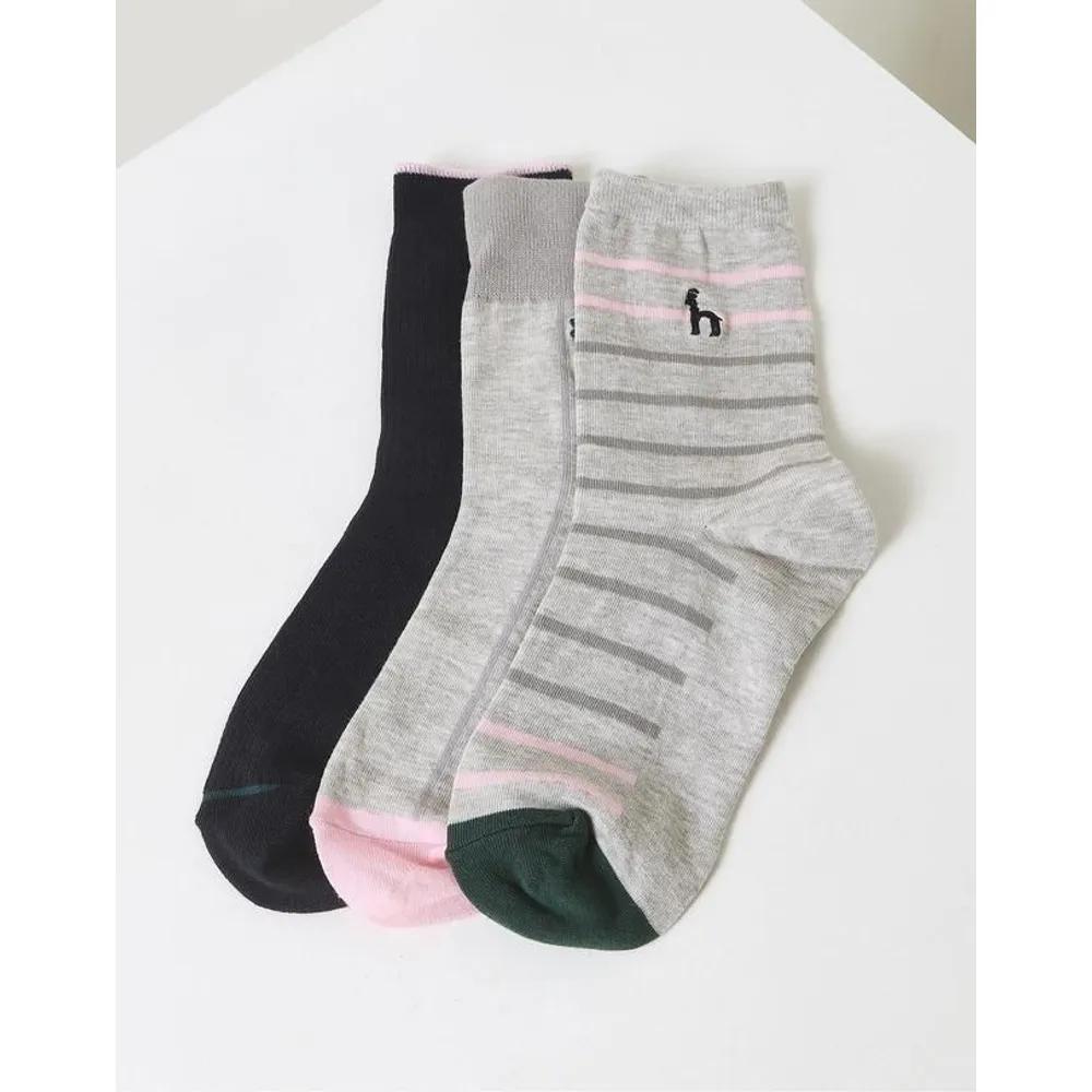 [26FW] [Gift Recommendation] Puppy Embroidery Mid-Length Socks 3-Piece Set HISS6F300G2