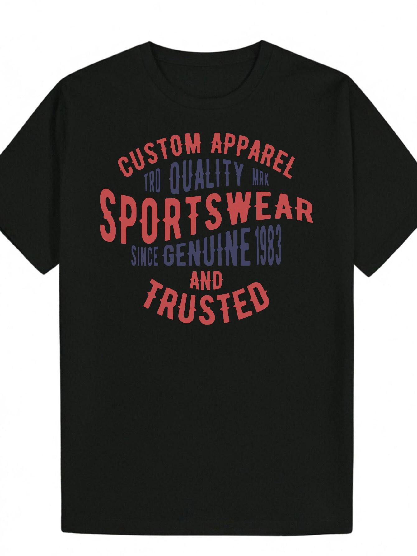 Crew Neck Polyester T-shirt - Custom Apparel Graphic Tee with Bold Lettering XXXL