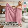 Asciugamano da bagno extra large a righe con stelle, in fibra di corallo ad alto assorbimento, ad asciugatura rapida, non perde pelucchi, resistente asciugamano da spiaggia