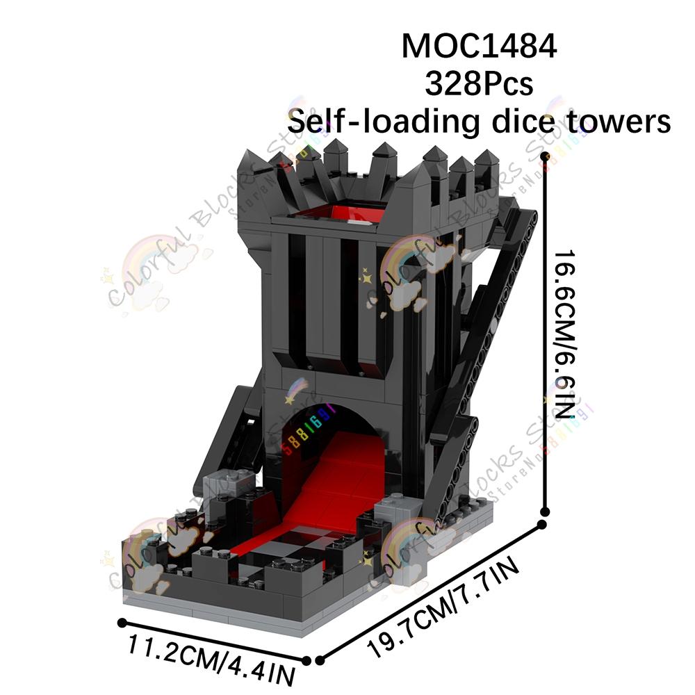 Game Series D&D MOC Building Blocks DIY Mimic Chest Beholder Displace Monster Dice Tower Model Assembly Bricks Toys For Children