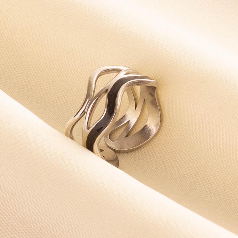 Punk Vintage Black Enamel Ring Stainless Steel Open Rings For Women Men Jewelry Fire Evil Eye Bague Acier Inoxydables Femme Gift