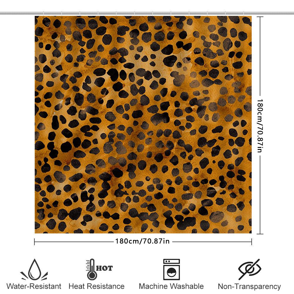 Animal Print Shower Curtain Polyester Fabric Bathroom Decoration Waterproof Home Decor