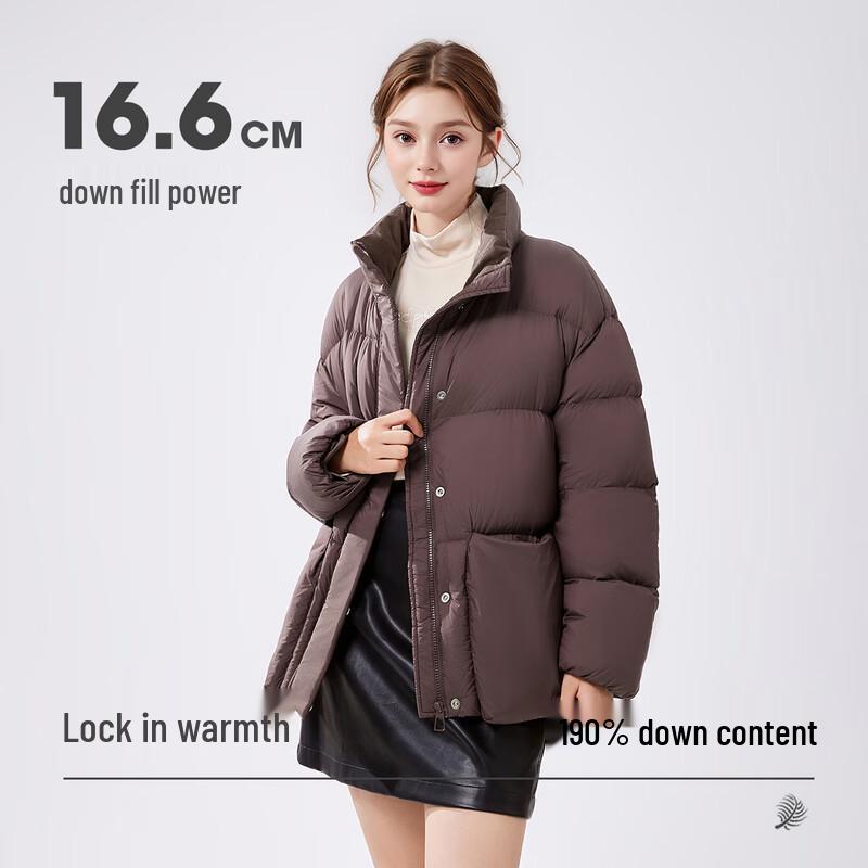 

Женская куртка Qiushui Yiren с воротником-стойкой, 90% утиный пух L